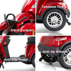 4 Wheels Mobility Scooters 500lbs 800W 31miles 15mph Special Deals Limitted Sale