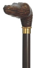 Harvy Concord Alligator Handle Handcrafted Mens Cane Walking Stick Made in Italy
