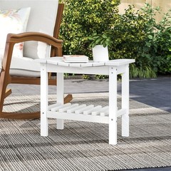 White HDPE Shower Garden Bench 265 lbs Capacity 20.5″L x 11.8″W