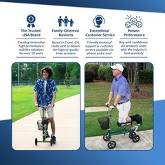 KneeRover® Steerable Knee Scooter Green