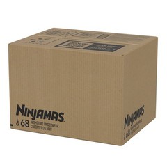 Ninjamas Boys Bedwetting Nighttime Underwear, Size L (64-95+ lbs), 68 Count