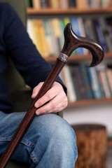 Dr. Watson – Handcrafted Wooden Walking Stick, Walking Cane, Derby Handle