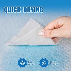 VISRIE 100Pcs 30” x 36”Bed Pads Disposable Adult, 100P, White & Blue