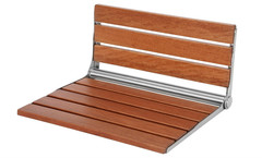 20″ Folding Teak Wood Folding Shower Seat Wall Mounted