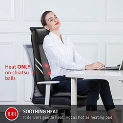 Back Massager with Heat,Shiatsu Massage Seat Cushion,8 Flexible Nodes Massage