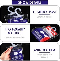 6 Count Transparent Handicapped Placard Protectors – Scratch & Tear Resistant