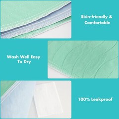 Washable Underpads 36″ x 38″ 4 Pack – Heavy Absorbency Reusable Bedwetting In…