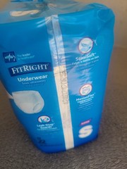 FitRight Super Adult Disposable Underwear Unisex Size Small 22ct per pack