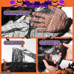 Land Guard Halloween Gauze Cloth Black 80x200in