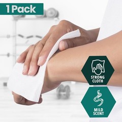 „MED PRIDE Disposable XL Premoistened Washcloths 8” x 12” Pack of 80 – Adult