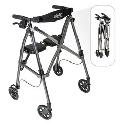 NEW STANDER Wonder Space Saver Rollator w Seat in Black Walnut 4250-BW FREE S/H