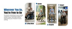 ROBTWOK Lightweight Electric Wheelchair 265lbs Capacity Comfortable for Travel