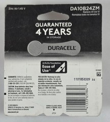 SEALED 24 Pack Duracell DA10B24ZM Size 10 1.45V Hearing Aid Batteries BB 3/2024