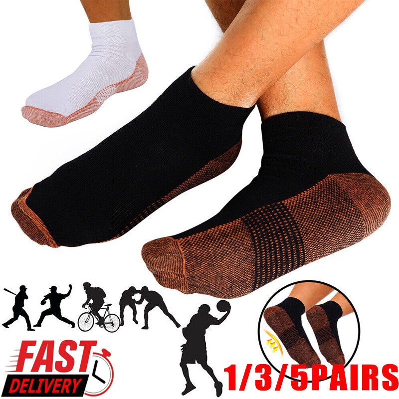 1-5PairInfused Plantar Fasciitis Socks Compression Foot Arch Support Pain Relief