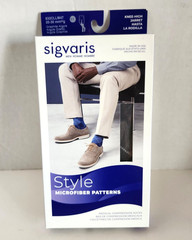 Sigvaris Style 832 Microfiber Graphite Argyle 20-30 mmHg Compression Socks