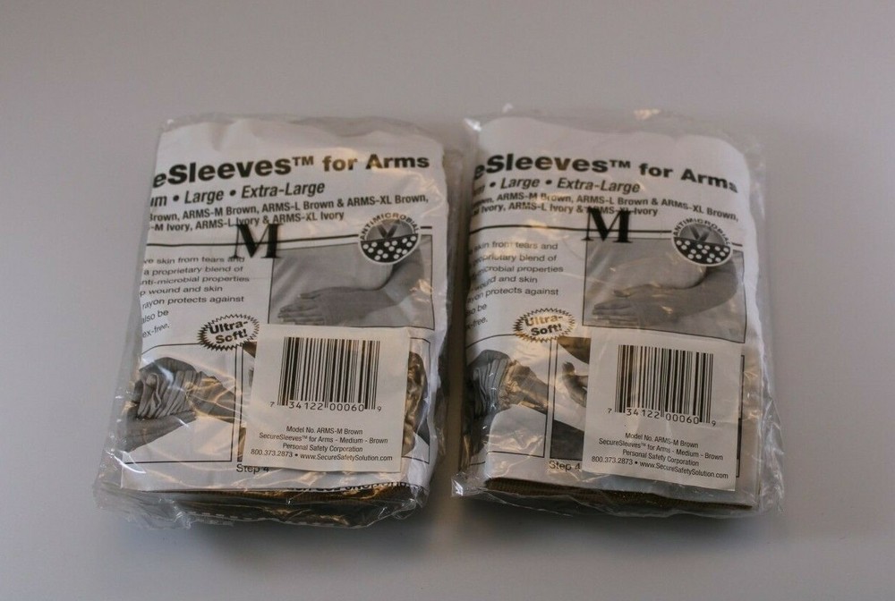 SecureSleeves 2 Pairs ARMS-MB Skin Protector Sleeves for ArmslWrists Medium (58)
