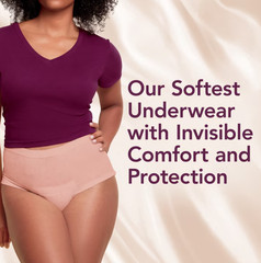 Depend Silhouette Women’s Incontinence Postpartum Bladder Leak Underwear, L,52ct