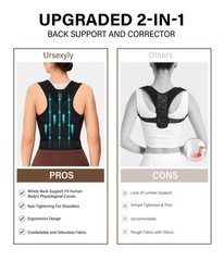 URSEXYLY Back Brace Posture Corrector for Women Breathable Small, Black