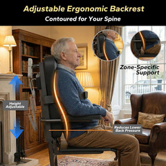 Movable Electric Floor Lift Chair with 4 Wheels, Portable Rolling Chair for Home