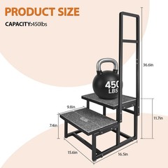 2-Step Stool with Handle for Elderly, Heavy Duty Non-Slip Step Stool for High…