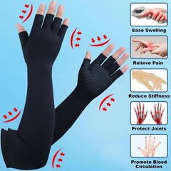 1pair Long Arthritis Compression Glove for Women Men,copper Gloves for Joint Pai