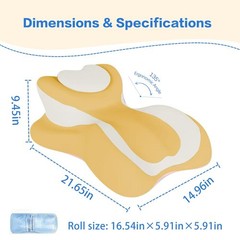 Ergonomic Heart-shaped Memory Foam Chest Support Pillow, Cute Backrest Cushion T