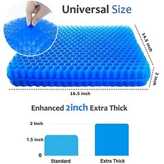 Gel Seat Cushion for Long Sitting Extra Thick Gel Cushion for Wheelchair So…..