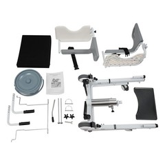 Elderly Transport Wheelchair Adjustable Lift Nursing Chair w/ Toilet Bucket