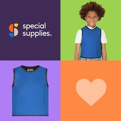 Sensory Compression Vest Deep Pressure Comfort Blue, Small
