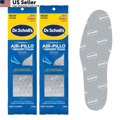 Dr. Scholls Air-Pillo Double Insoles Unisex (2 Pack) 1 Pair (Pack of 2), Black
