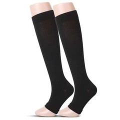 1/2 pairs Compression Socks 15-20 mmHg Open Toe Leg Support Stocking Men Women