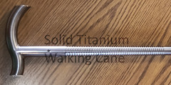 Solid Titanium Walking Cane – Derby Style T-Handle Extraordinary Custom Quality