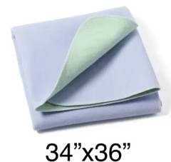 Medline Quick-Dry Washable Fabric Reusable Incontinence Chux Bed Under Pad 34×36