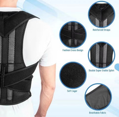 For Men Women Adjustable Posture Corrector Low Back Support Shoulder Brace Belt