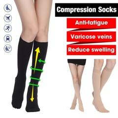 3 Pack Compression Socks (8-15mmHg) Moisture Wicking Support Stockings