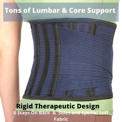 AVESTON Back Brace Lower Back Pain Relief Lumbar Support Belt Rigid Thin Light