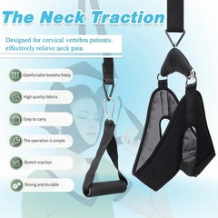Cervical Neck Traction Head Brace Over Door Quick Pain Relief Decompression