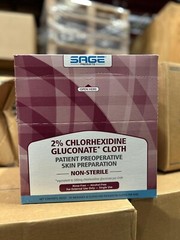 Sage Products 2% Chlorhexidine Clothes: 96 Clothes per box