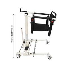 265 lbs Patient Lift Transfer Chair Portable Patient Lift Wheelchair for Elderly