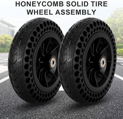 8″x 1.8″ Electric Wheelchair Front Casters – 8 Inch Honeycomb Solid Tire Whee…