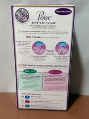 Poise Impressa Women’s Bladder Supports Sizing Kit Size 1-2-3 Disposable