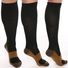 Copper Compression Socks 15-20mmHg Best for Men Women Running Athletic Medical @