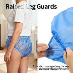 2 Pack Waterproof Adult Incontinence Pants – Reusable Diaper Covers, Side Leak P