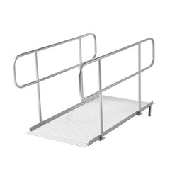 1000LBS HeavyDuty Aluminum Wheelchair Ramp 71.1×32.7in Handrails Adjustable Legs