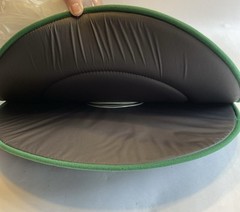Ehucan 360 Degree Rotating Swivel Seat Cushion for Elderly – Gray W/ Green Trim