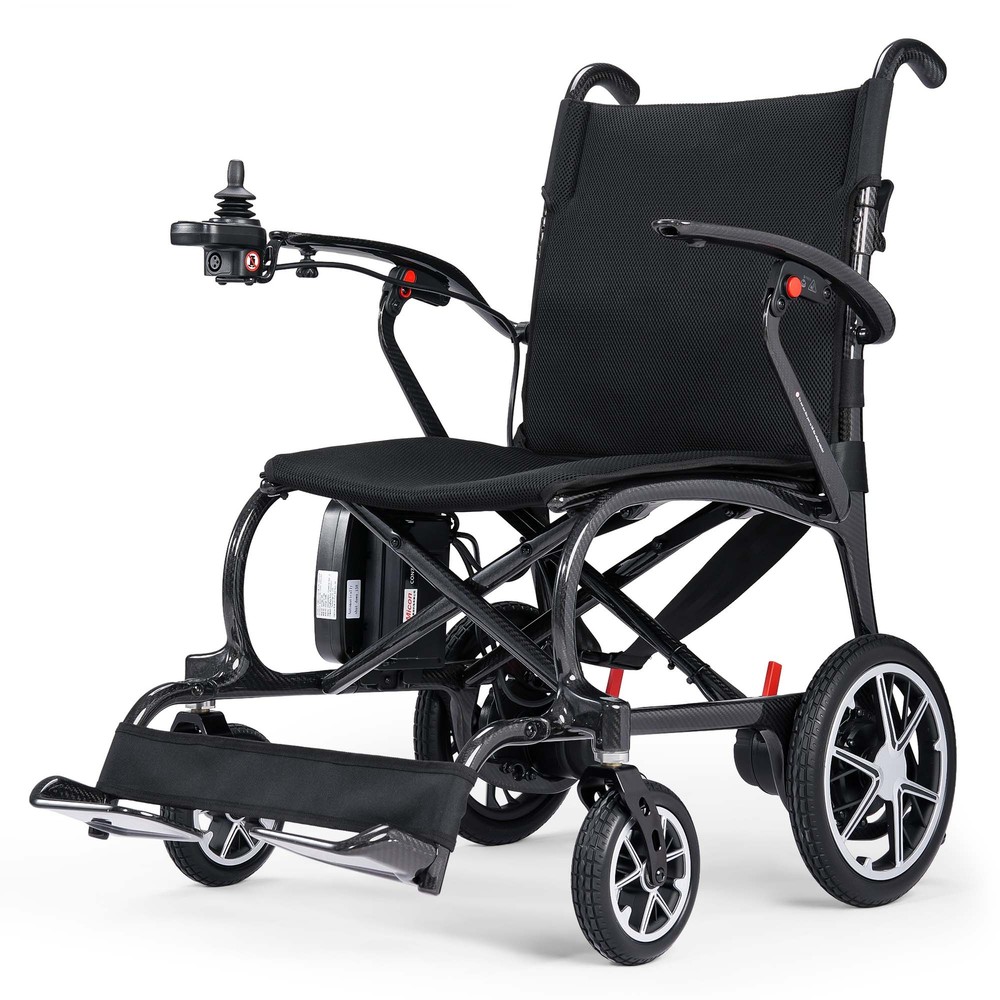 25lbs Lightweight Carbon Fiber Electric Wheelchairs All Terrain Airline Approve