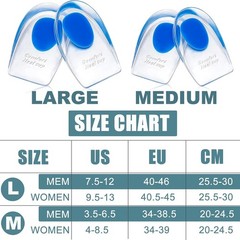Self-Adhesive Gel Heel Support Pads for Injury Prevention – Size L, 2 Pairs