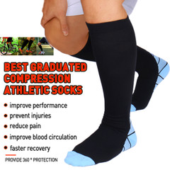 Compression 20-30MMHG Socks Pain Relief Calf Leg Foot Support Stocking Men Women