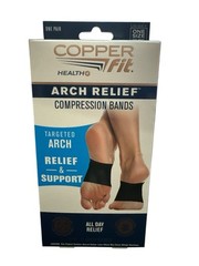 Copper Fit Arch Relief Plus Orthotic Support Adjustable Compression Fit Any Shoe