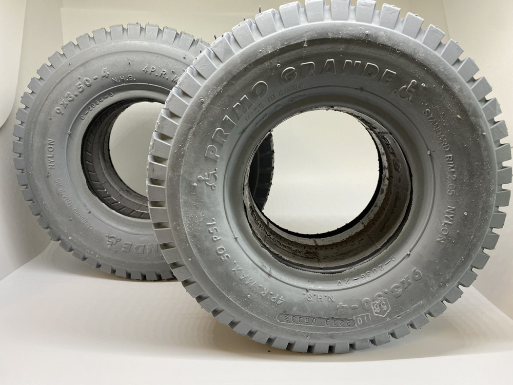 9″ X 3.50″ Solid Foam Filled Tire hoveround wheelchair MPV4 MPV5 – Pair